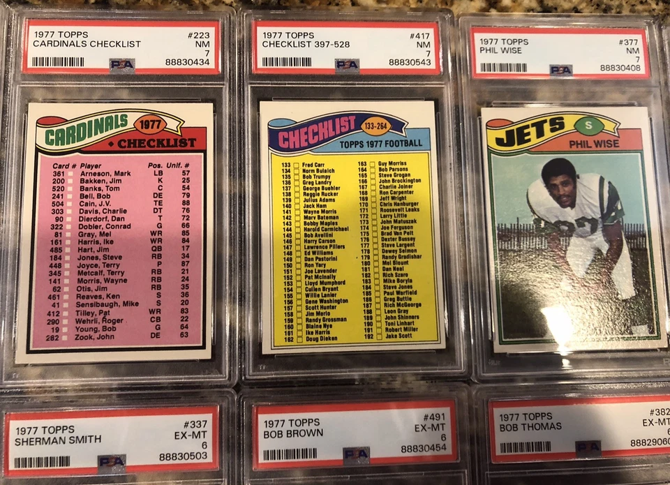 1977 TOPPS NFL FOOTBALL PSA Lot of 30--SEE PICTURES PSA 7's & 6's NICE TOPPS LOT - Image 3 of 4