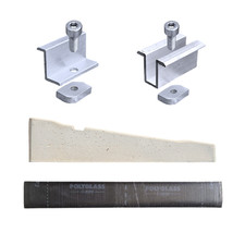 Sistema di supporto zavorre in cemento 8° per quattro pannelli fotovoltaici t...