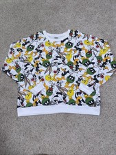 Looney Tunes Size XXL Sweatshirt Crewneck All Over Print