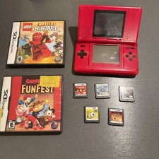 Original Nintendo DS Console NTR-001 Red With 6 Games, Charger | Tested