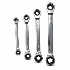E-torx Double Box Ratcheting Wrench Set 4 Sets 72-tooth Dual Head E6 E8 E10 ...