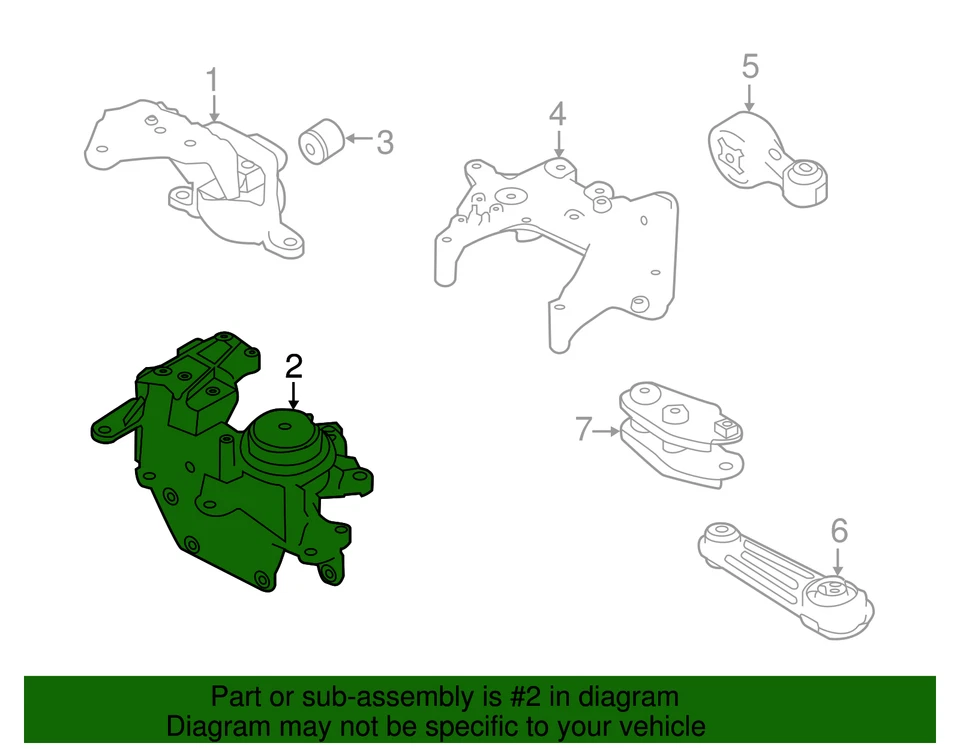 原始设备制造商全新左驱动变速器安装 2.5L - 14-19 日产 Rogue - 112204BA0B — 第 3/3 张图片