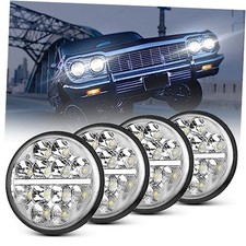 5.75" 5-3/4 Inch Round LED Headlight Hi-lo Beam DRL Turn 4PCS with DRL