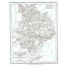 Antique Map 1831 - Huntingdonshire - by Sidney Hall; Published by Chapman
