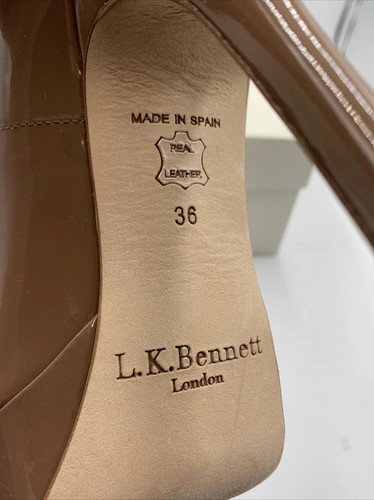 Lk Bennett Patent Leather Platform Court Shoes. Beige/brown. Bnib. Stiletto. Uk3 - Picture 16 of 18