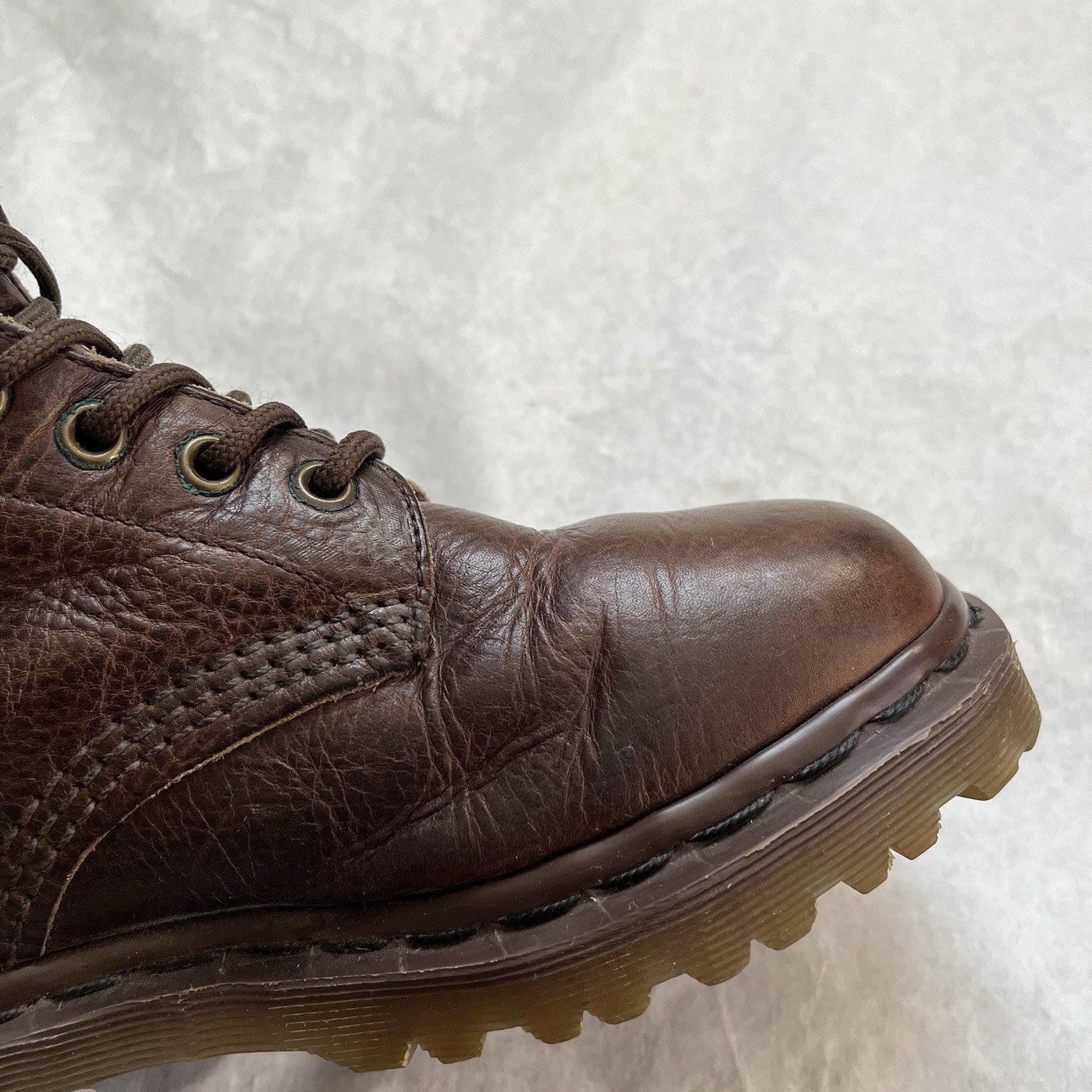 Doc Dr Martens 1460 Lace Up Boots Brown Leather 8-Eye UK 4 EnglandCombat READ thumbnail 13