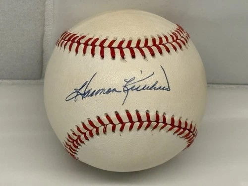 Harmon Killebrew Signed MLB AL Baseball (Bobby Brown) w/cube