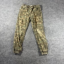 Levi's Boys Camo Jogger Pants Elastic Waist Drawstring Cotton Ripstop 26"