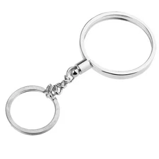 Medallion or Coin Holder, Metal Key/Keychain, Round (40mm) Style B-