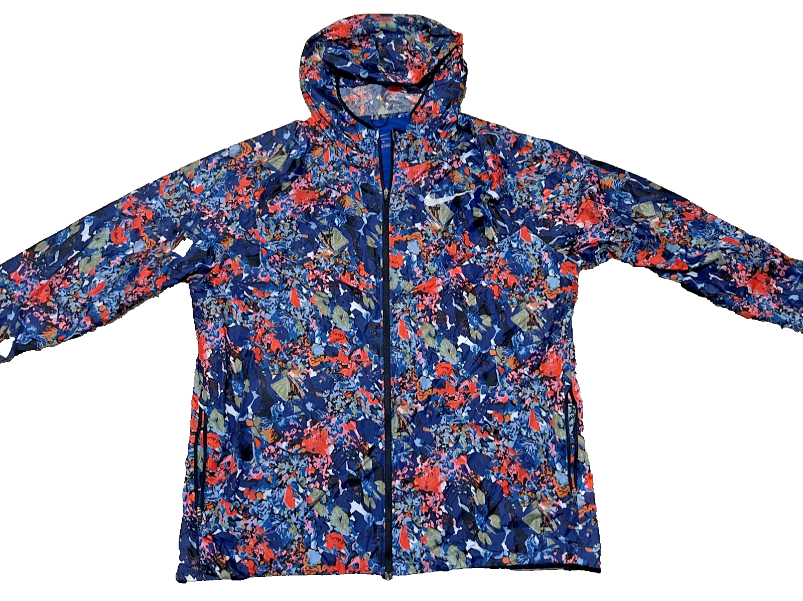 SACAI X NIKE Giacca Nike donna XL abbigliamento sportivo Windrunner con cappuccio rosa floreale RARA ventilata completa