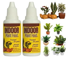 Indoor Plant Food - Liquid Food for Indoor Plants, Two Bottles, Each 30 ml