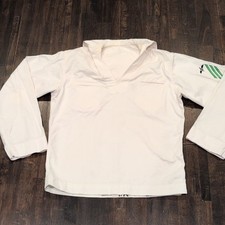 Vintage 1960s US Navy Sailor White Uniform Airman Shirt Mens 38 Cracker Jack