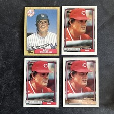 Lou Piniella Lot Of 4 New York Yankees/Cincinnati Reds NM-MT (MAN5)