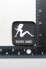   BIKERS BABE MOTORCYCLE RIDERS BIKERS VEST HAT JACKET CLOTHING SEW ON PATCH