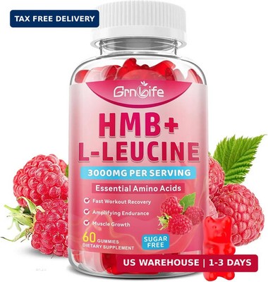 HMB and L-Leucine Gummies, HMB and Leucine Amino Acid for Adults & Elder, for Mu