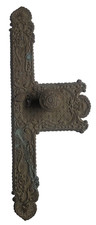 Large Victorian or Georgian Door Knob Lock on Finger Plate Cover