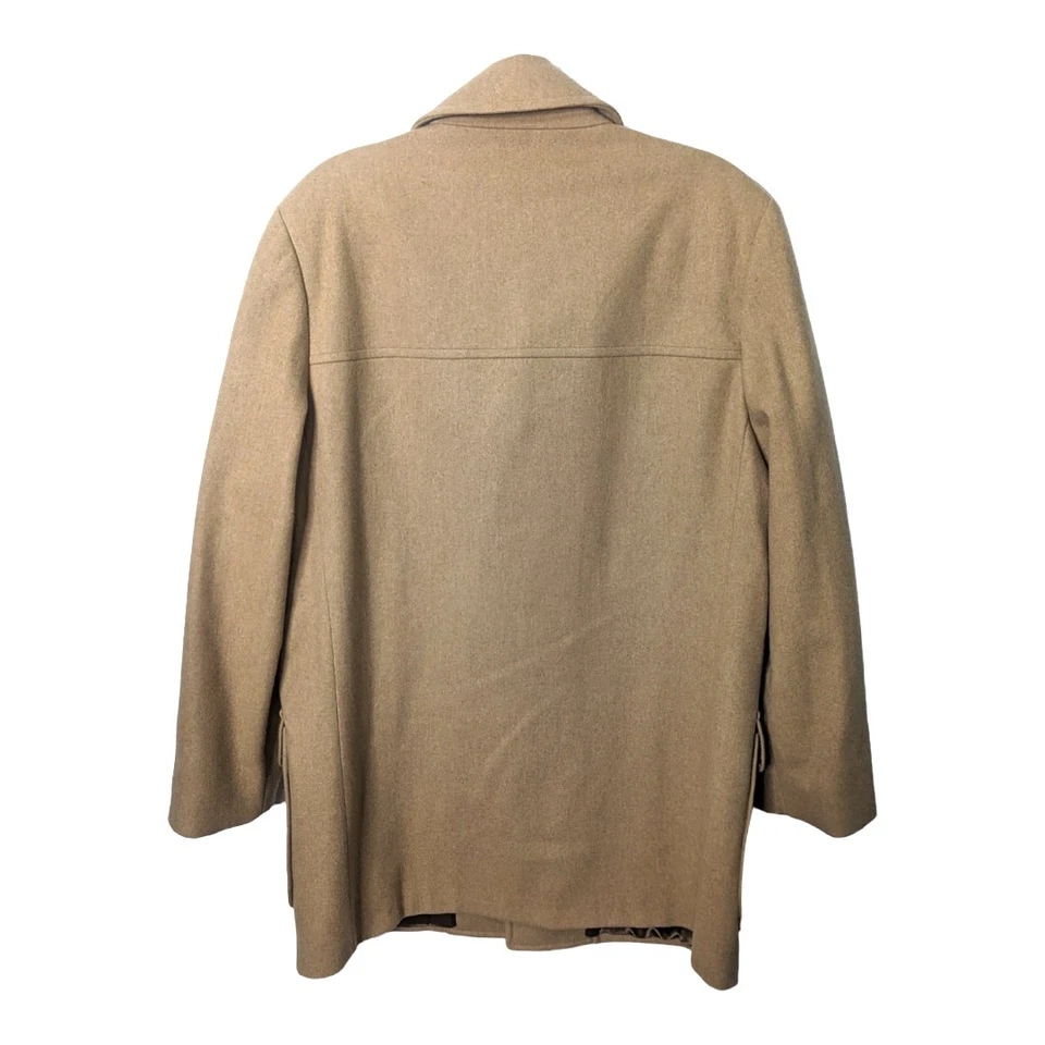 Pendleton Tan Wool Car Coat Mid Length Men's Coat Button Front VTG 90's Size 44  - Image 3 of 4