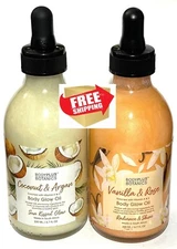 BODYPLUS BOTANICS Vanilla & Rose / Coconut & Argan Body Glow Oil