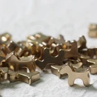 10 Pieces Raw Brass Spacers - Dog 11x8mm (4481C)
