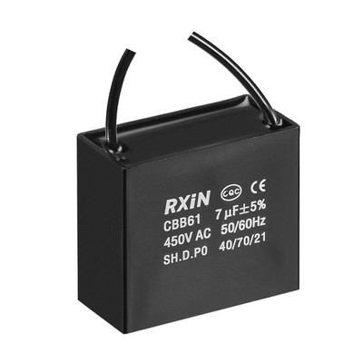 CBB61 Betriebskondensatoren 450VAC 7UF 2 Kabel Metallisierte Polypropylenfolie