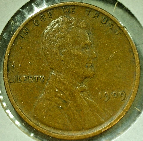 CINCO DE MAYO BEGINS-U.S.  1909 WHEATBACK COPPER  AU/CIRC. 1 CENT COIN  KM#132