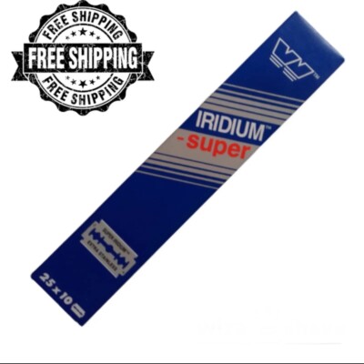 Wizamet Super Iridium Double Edge Gillette Razor Blades 250 Count Made In Russia