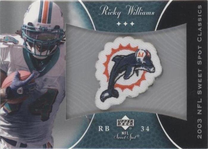2003 Upper Deck Sweet Spot - Classics Embroidered Patch Ricky Williams ...