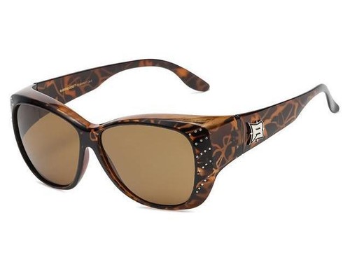 Womens Rhinestone Polarized Sunglasses Fit Over Prescription Glasses Wrap Ladies - Picture 6 of 6
