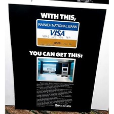 1978 Rainier Bank Visa Seattle Washington State Original Print Ad vintage 70s