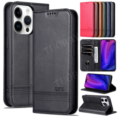 Handy Tasche Für iPhone 17 16 15 14 13 12 Pro Max Leder Flip Magnet Case Hülle