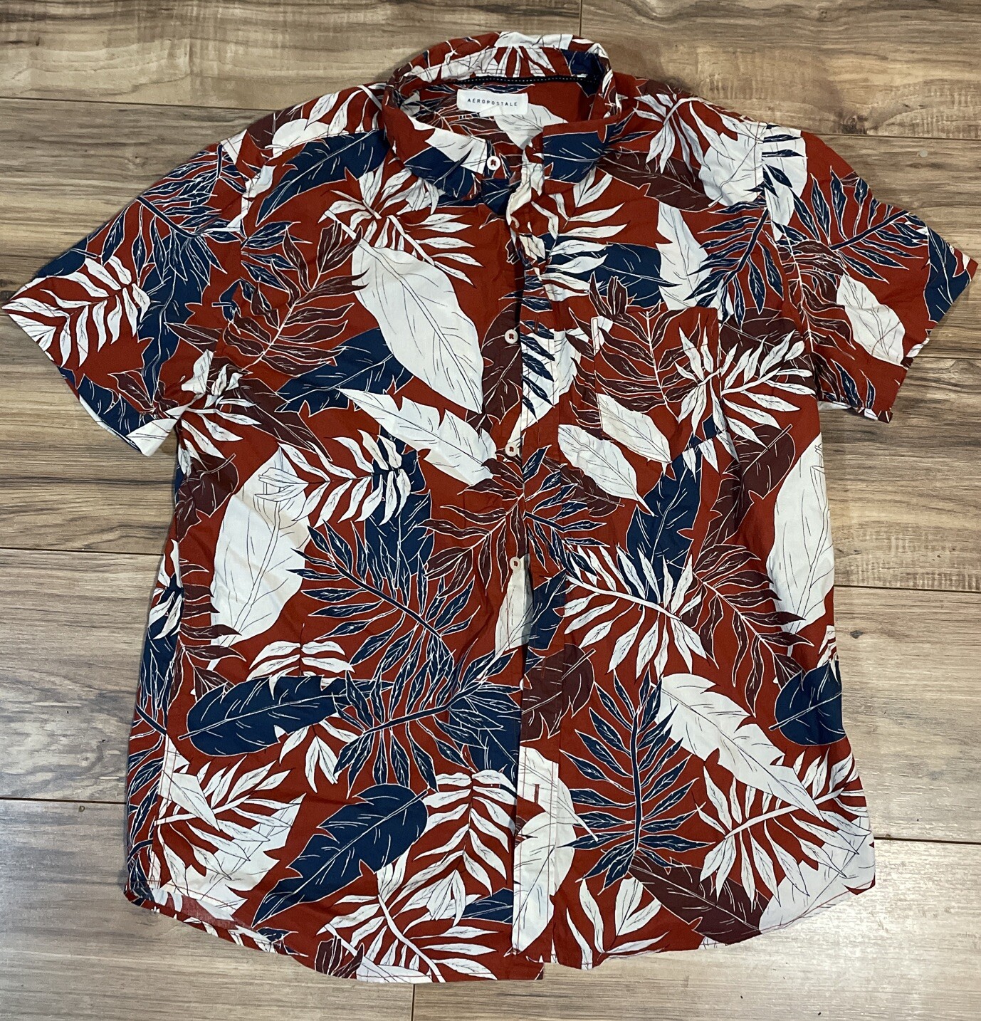 Aeropostale Men’s Button Up Hawaiian Shirt Large