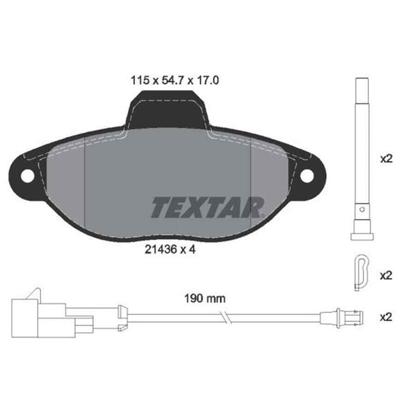 Textar Bremsbelagsatz, Scheibenbremse 2143609-image