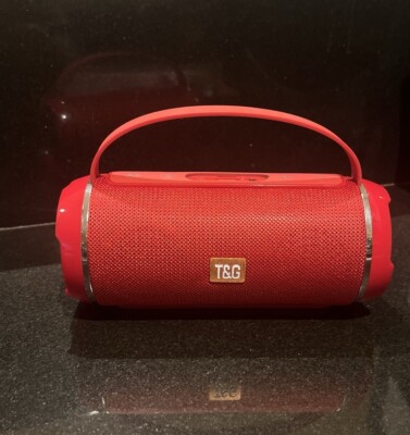 RED T&G TG116C H2O Resistant Portable Bluetooth Compatible Speaker w/handle
