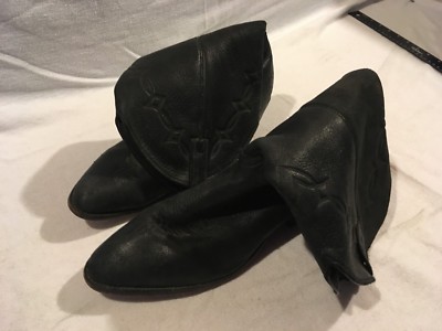 Mens Genuine Leather Barb Wire Pattern Cowboy Boots 11 MADE 