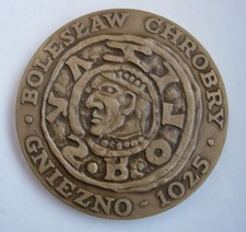 BOLESŁAW I THE BRAVE FIRST KING OF POLAND POLISH PISAT DYNASTY MEDAL Gniezno