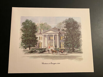 V) Miller & Rhoads Richmond Elmington Mansion Elmo Jones 1969 Christmas Card 
