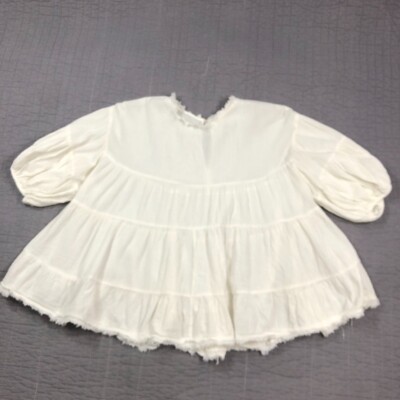 Stolen Hearts Top Women Large Tiered Peasant Cottage Coastal Boho Babydoll
