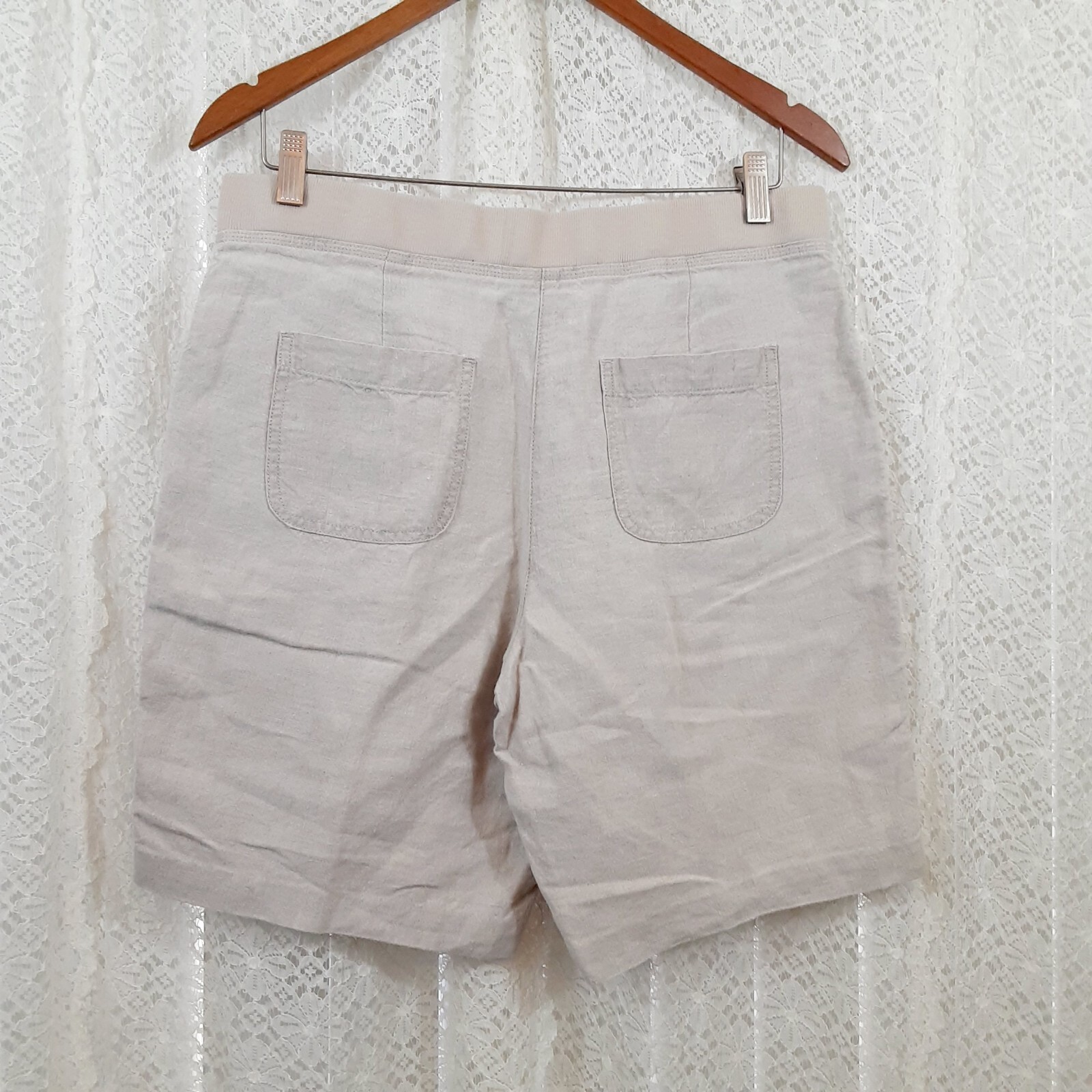J Jill Womens Khaki Linen Shorts Size S 4 eBay