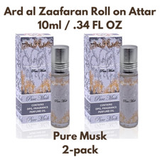Ard Al Zaafaran Concentrated Perfume Roll On Oil 10mL UAE - Pure Musk 2pk