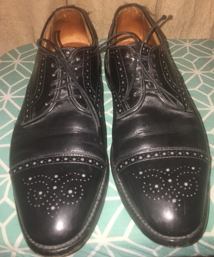 ALLEN EDMONDS USA製 Sanford ドレスシューズ ブラック ALLEN EDMONDS Sanford Mens Shoes Size 9.5 b Black Leather Dress
