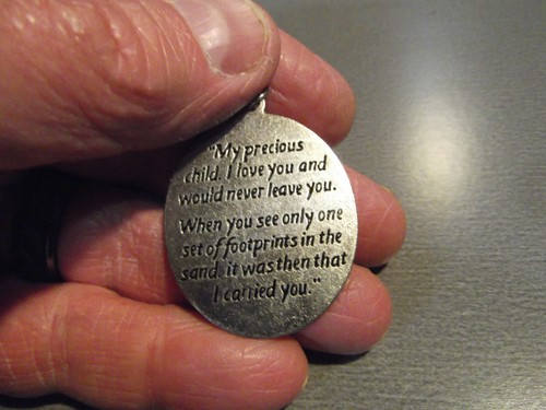 Collectible Key Chain Metal 1.5"in One Set Footprints Then I carried You! - Picture 4 of 5