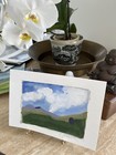 Modern Acrylic Painting Blue Summer Skies Lush Lavender Fields Signed Fine Art — photo 7