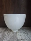Vtg Industrial Milk Glass Diffuser Pendant Dome Light Shade 2 1/4” Fitter 8"