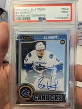 2014-15 O-Pee-Chee Platinum Bo Horvat Auto Autographs PSA 9 Rookie RC OPC