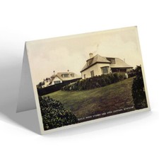 GREETING CARD - Vintage Devon - Quale Moor Stones and Avon Cottage, Bantham (b)