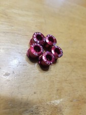 Ano Red 7075 Aluminum Bike Chainring Bolts 5 Bolts Double Ring Road