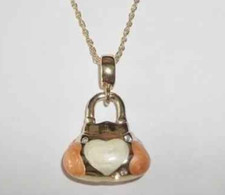 Pendentif Fun Sac A Main - Plaque Or - 3 CM X 2 CM -