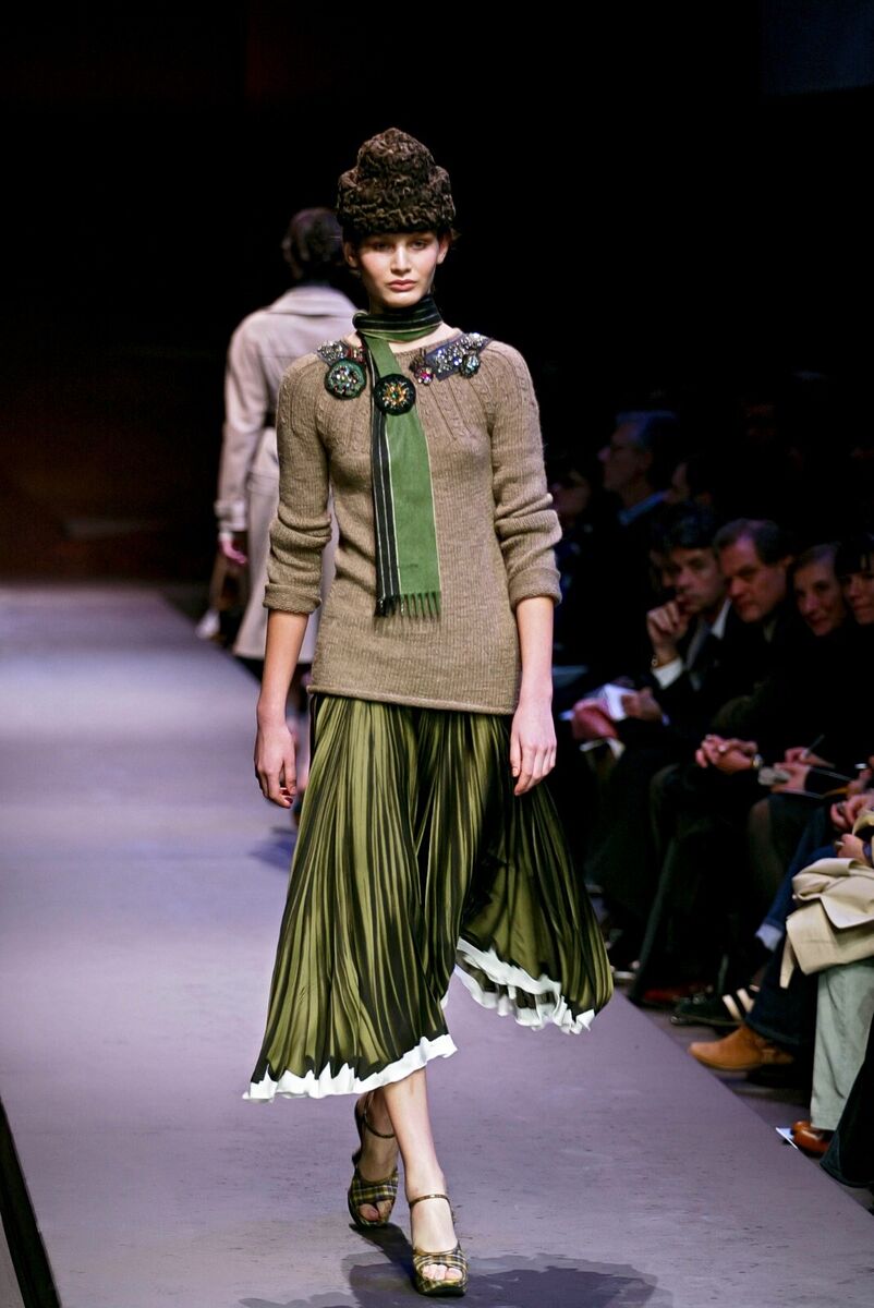 NWT Prada Vintage Archive Fall 2004 Green Trompe L'oeil NWT Prada Vintage Archive Fall 2004 Green Trompe L'oeil
