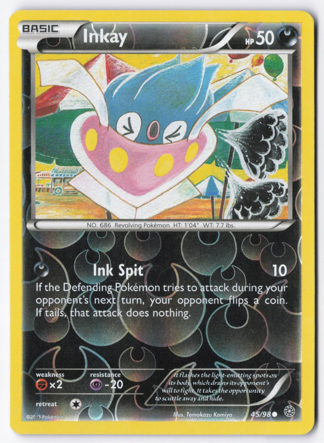 Inkay Reverse Holo Common XY - Ancient Origins 45/98 LP