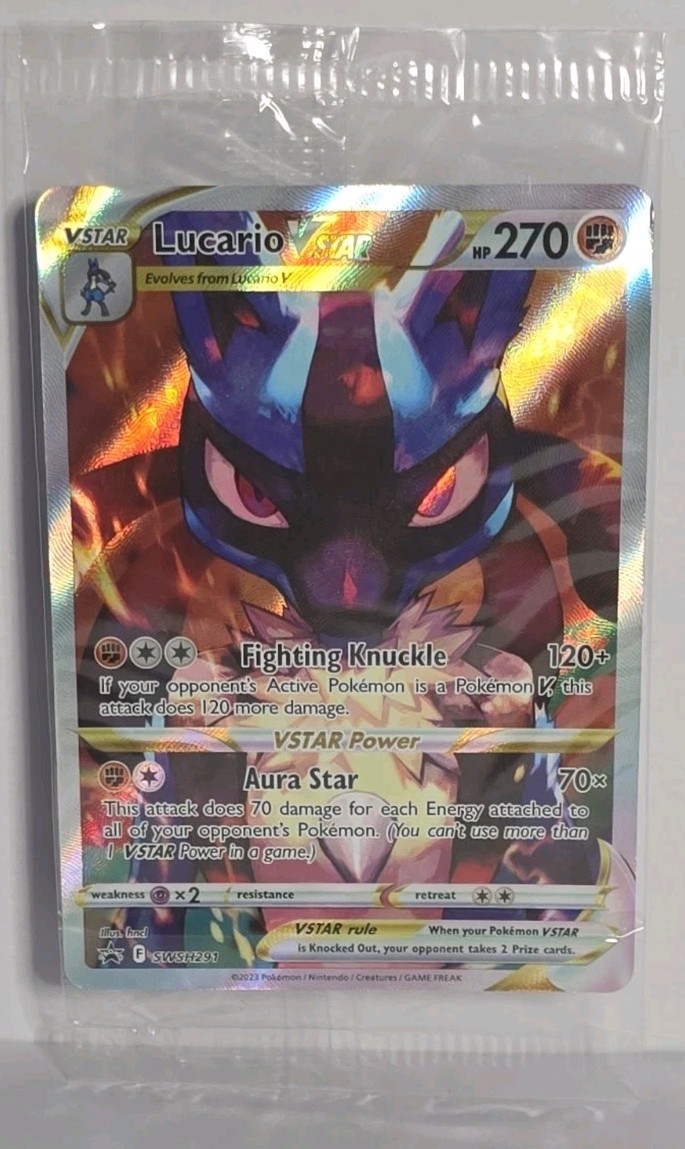 Lucario VSTAR SWSH291 Factory Sealed ETB Black Star Promo Pokémon Crown Zenith 